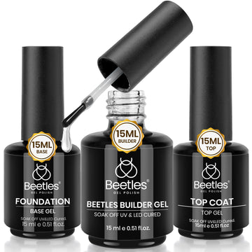 Beetles gel de construcción de 15ml para uñas más fuertes.