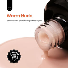 Beetles Gel Caramel Nude con pincel corto para precisión en aplicación