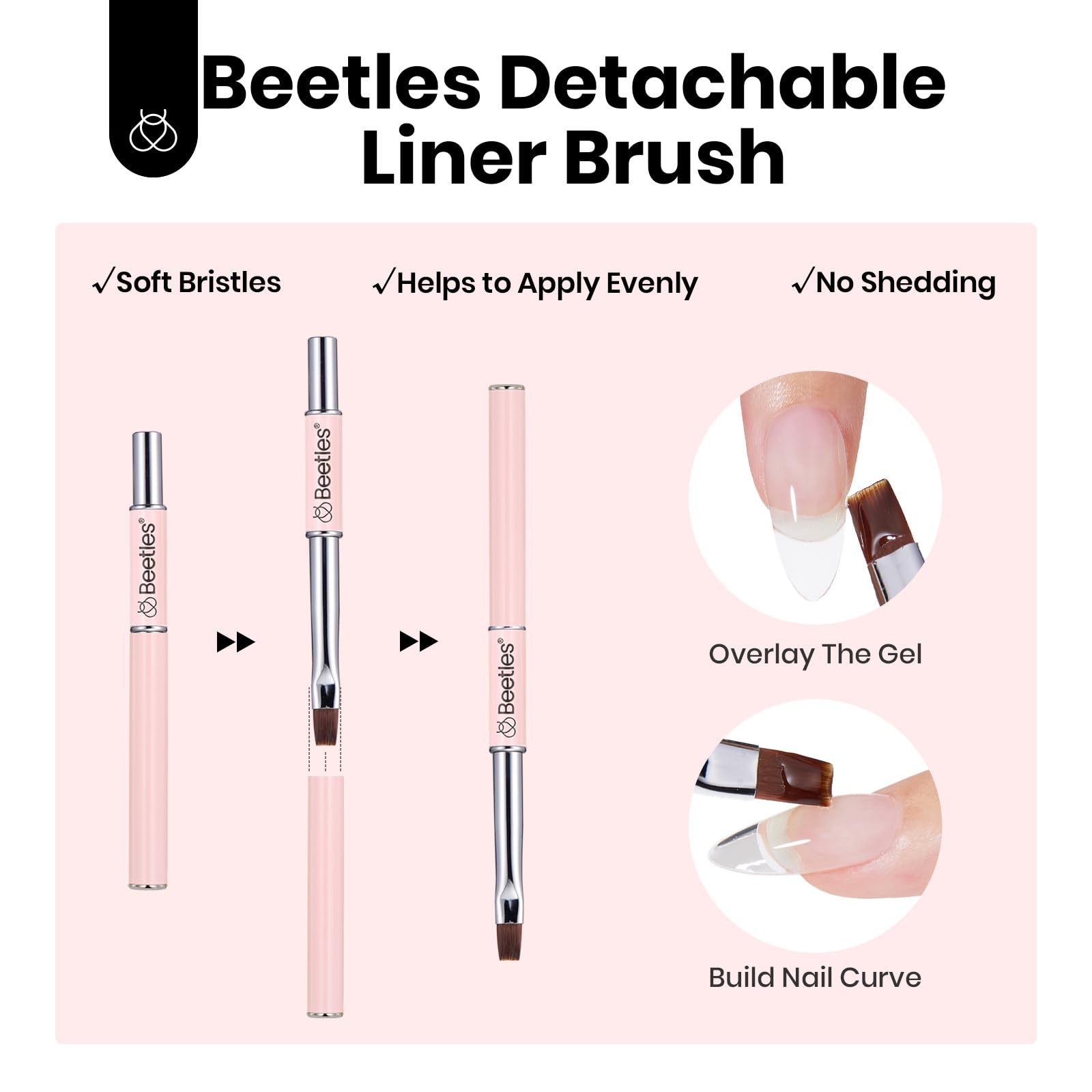 Beetles gel duro curva natural para uñas elegantes