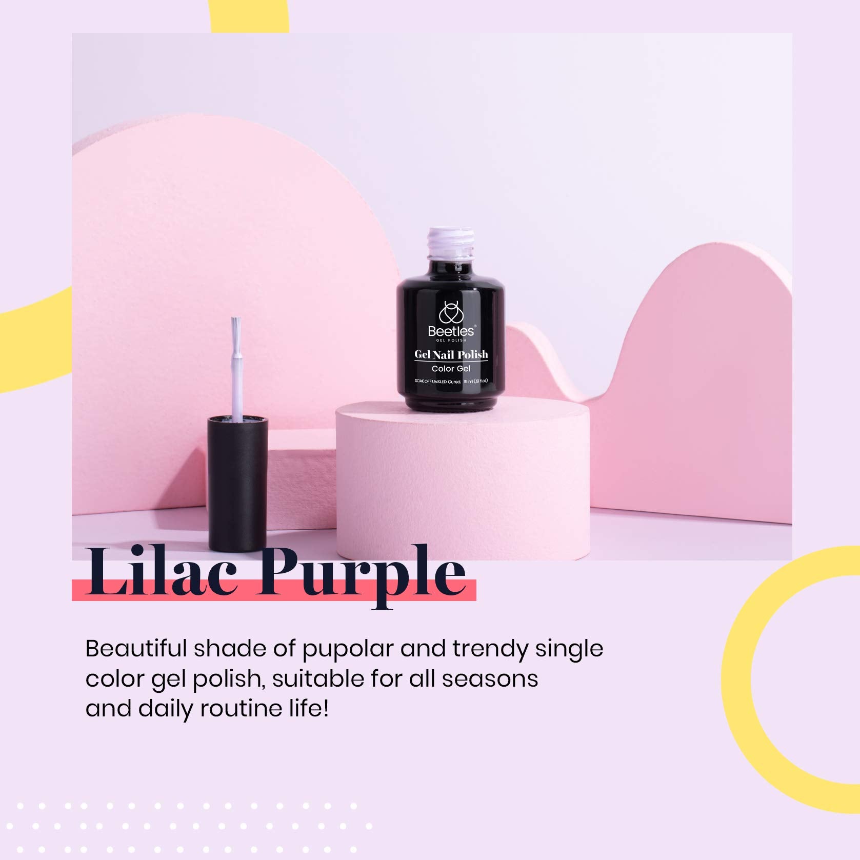 Beetles Gel Esmalte Lila Intenso 15ml para look vibrante y duradero