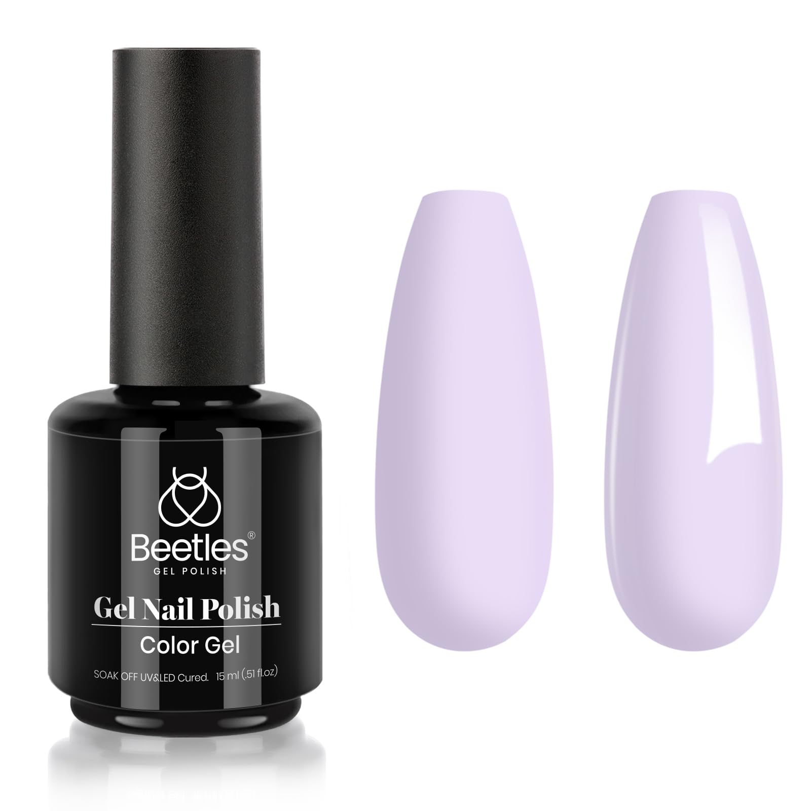 Beetles Gel Esmalte Color Lila práctico para manicuras diarias 15ml