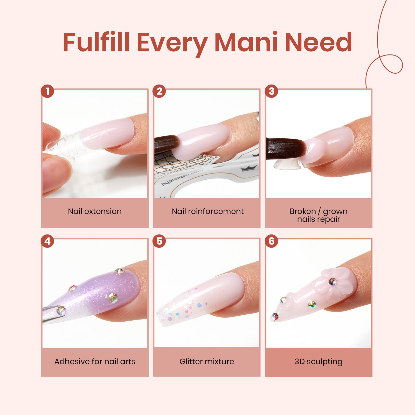 Beetles gel extensión uñas bolígrafo formas dobles para precisión.