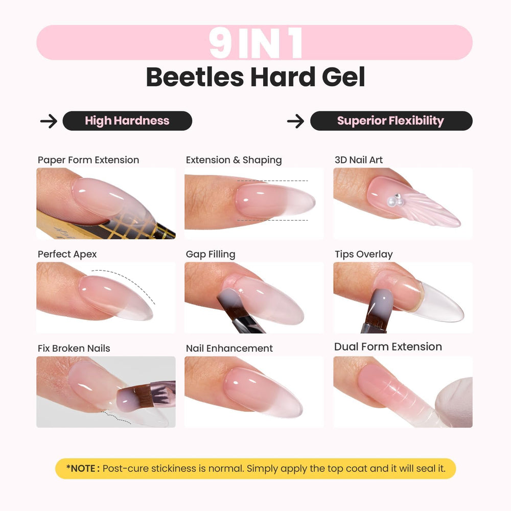 Beetles Gel: formas de uñas para acabado natural.