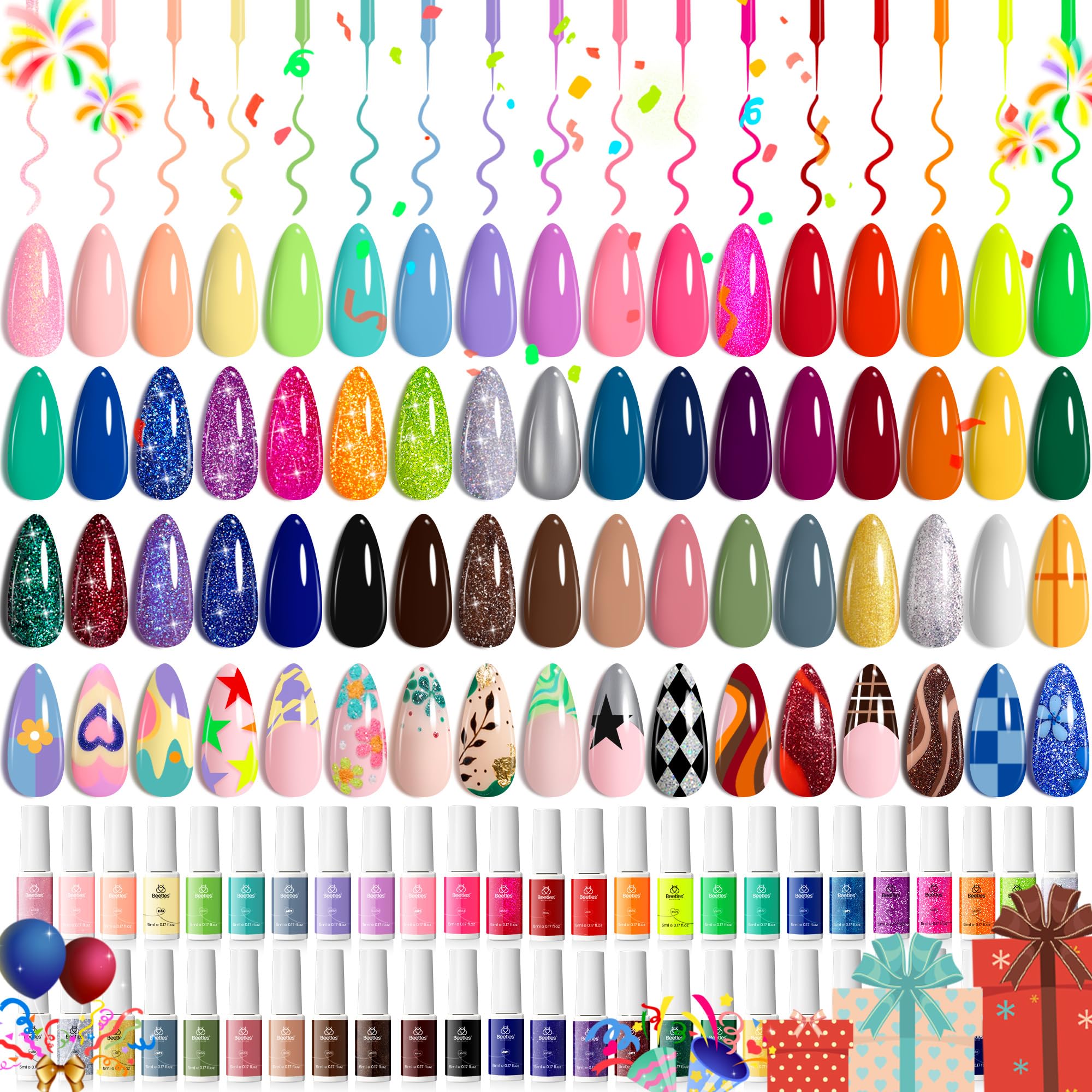 Beetles Gel Liner: paleta de 50 colores para delineados precisos.