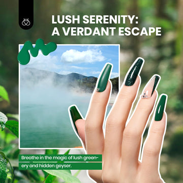 Beetles Gel Nail Kit Mystic Wonderland, base y capa superior para acabado duradero.