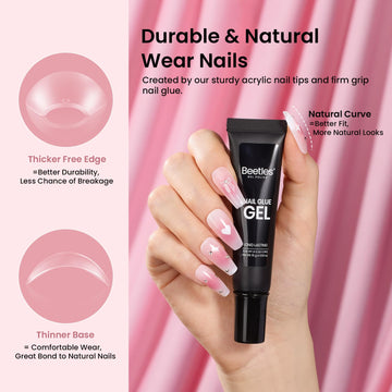 Beetles Pegamento de uñas de 15 g para fijación duradera