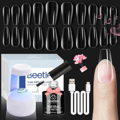 Beetles Gel Nail Kit tapas-500 piezas, ideal para crear uñas duraderas en casa