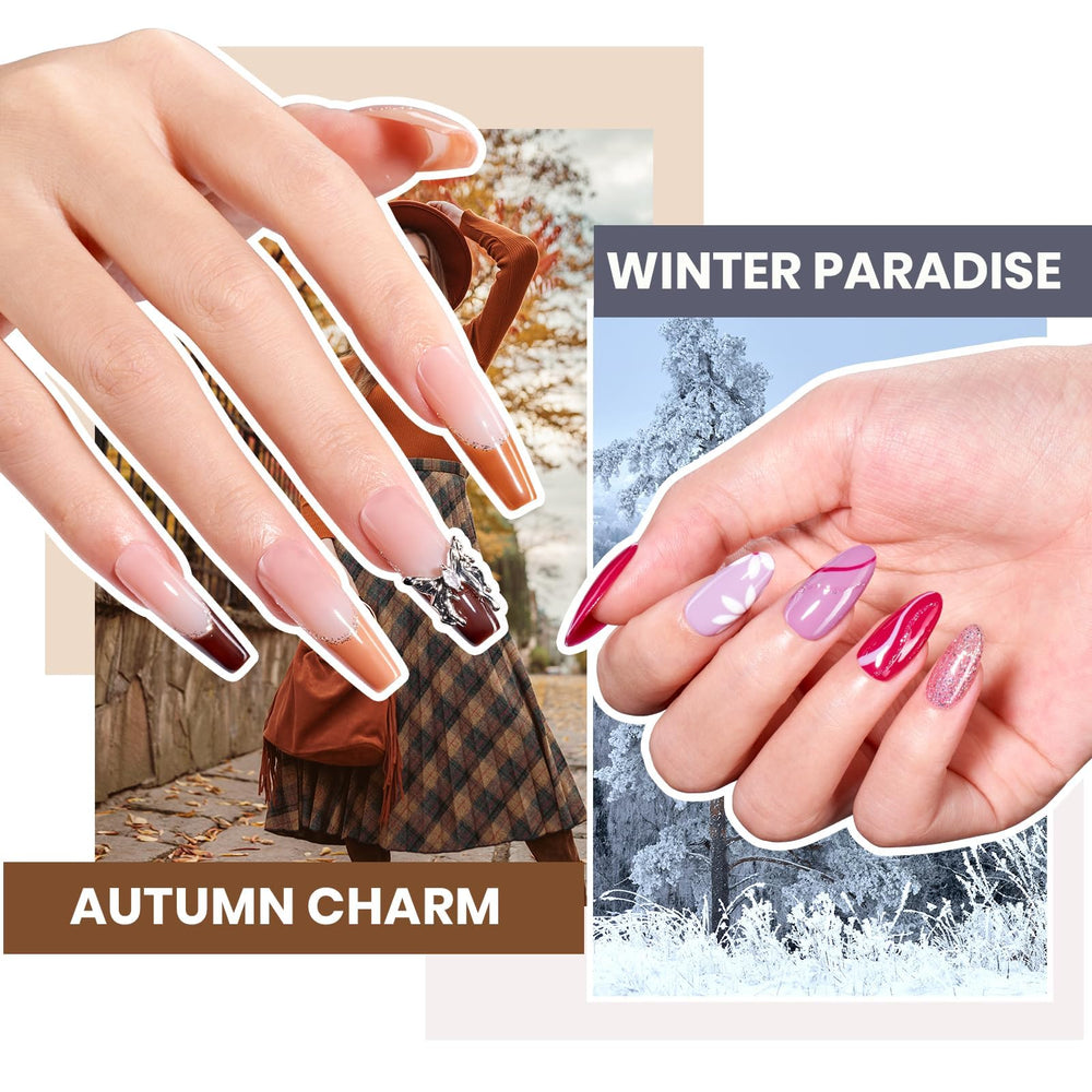 Beetles Gel Nail Polish Kit top con purpurina para uñas llamativas.