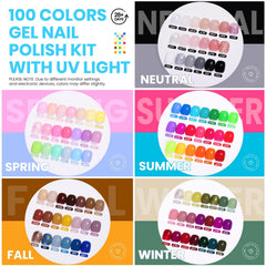 Beetles Gel Nail Polish Kit con lámpara UV/LED para curado rápido y uniforme.