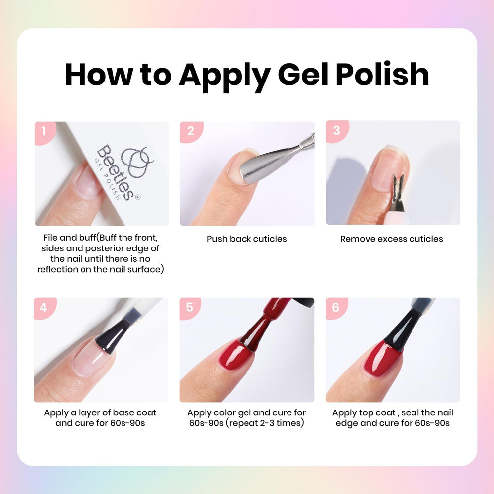 Beetles Gel Nail Polish Kit ideal para manicuras en casa, regalo perfecto.