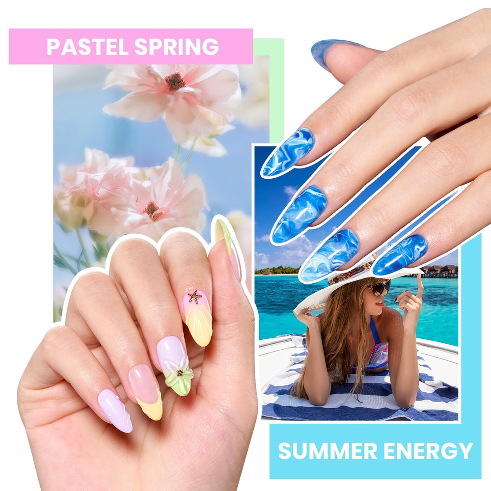 Beetles Gel Nail Polish Kit con top mate y top brillante para estilos variados.