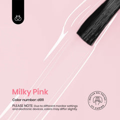 Beetles Gel Nail Rosa Lechoso para manicuras elegantes.