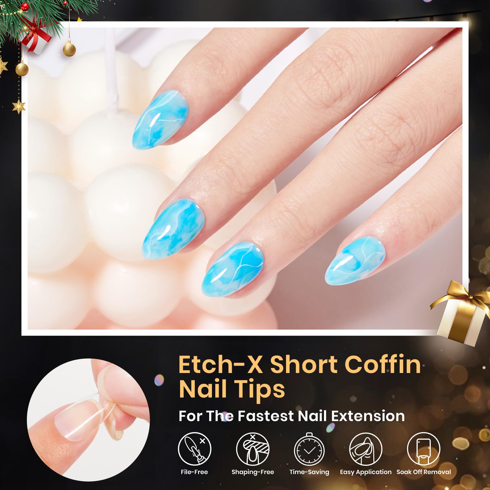Beetles Gel Nail Tips 12 tallas: ajuste cómodo para diferentes dedos