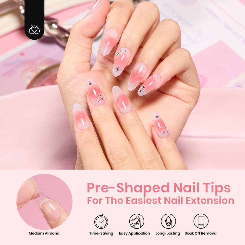 Beetles Gel Nail Tips: 10 tallas para ajuste perfecto en cada dedo.