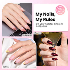 Beetles Gel Nail Tips Almond Curve-EX vienen 16 tallas para ajuste preciso y cómodo.