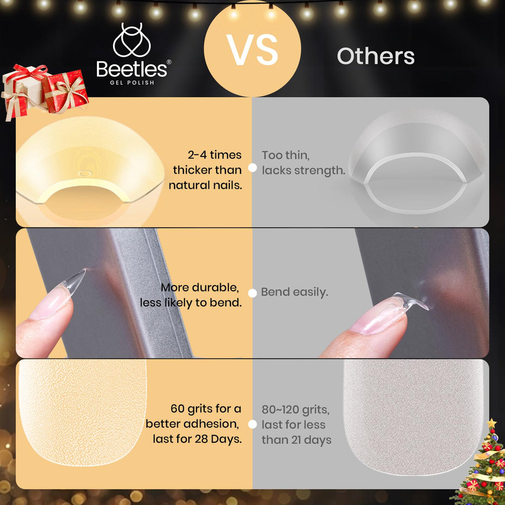 Beetles Gel Nail Tips aplicación fácil sin olor: retoques rápidos en casa