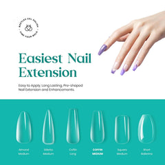 Beetles Gel Nail Tips: diez tallas para ajuste perfecto en cada dedo