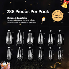 Beetles Gel Nail Tips Etch X 12 tallas, puntas pre-etchadas listas para usar
