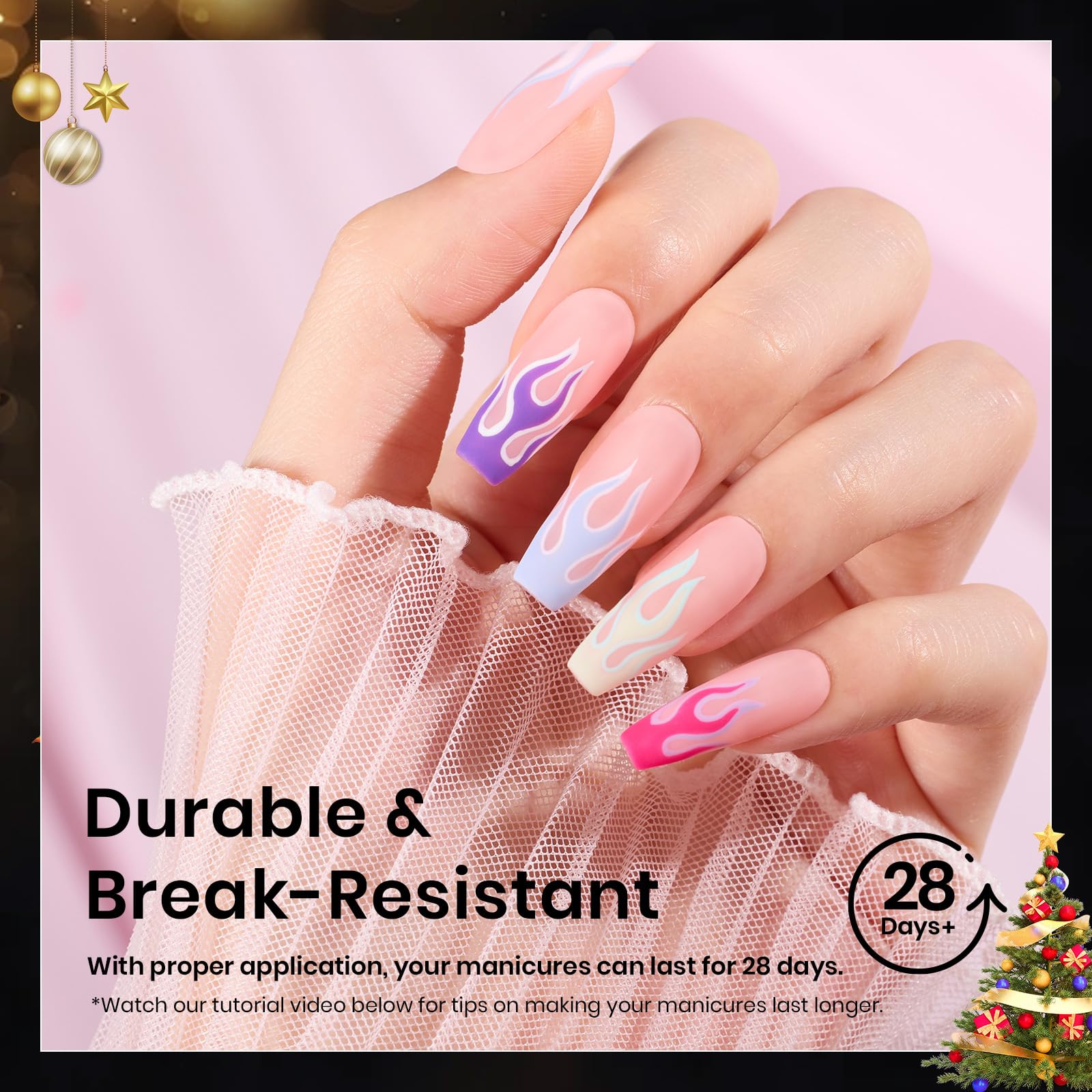 Beetles Gel Nail Tips Etch X pre-etchado, fácil aplicación sin limado