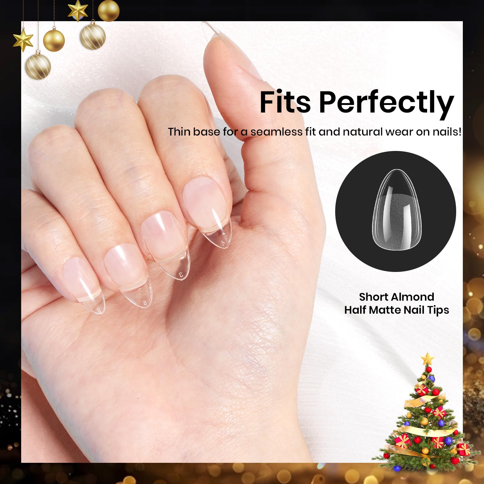 Beetles Gel Nail Tips medio mate: acabado elegante y versátil