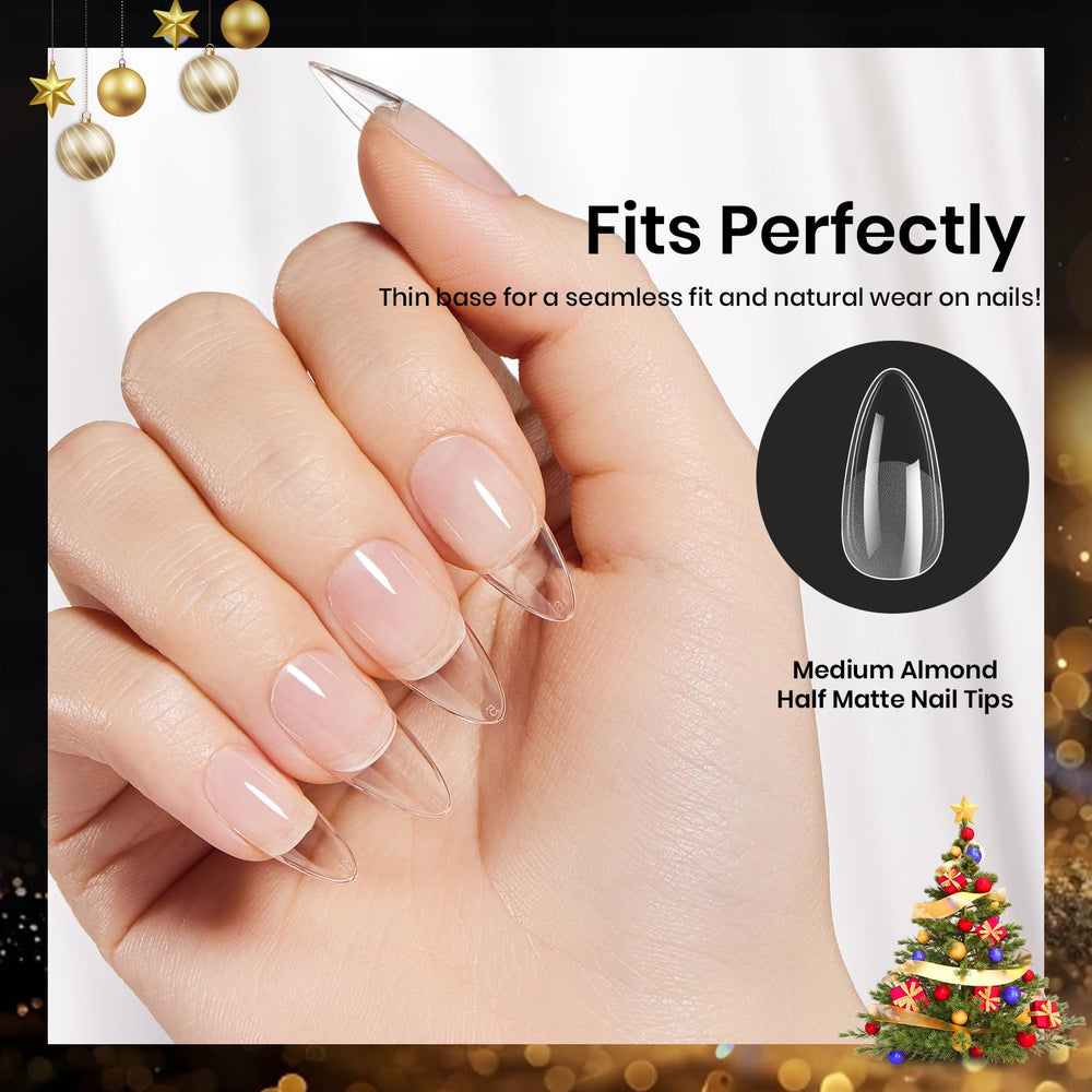 Beetles Gel Nail Tips compatibles con pegamento (no incluido) para unión rápida