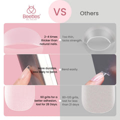 Beetles Gel Nail Tips pre-dimensionado, aplicación sin limado adicional.