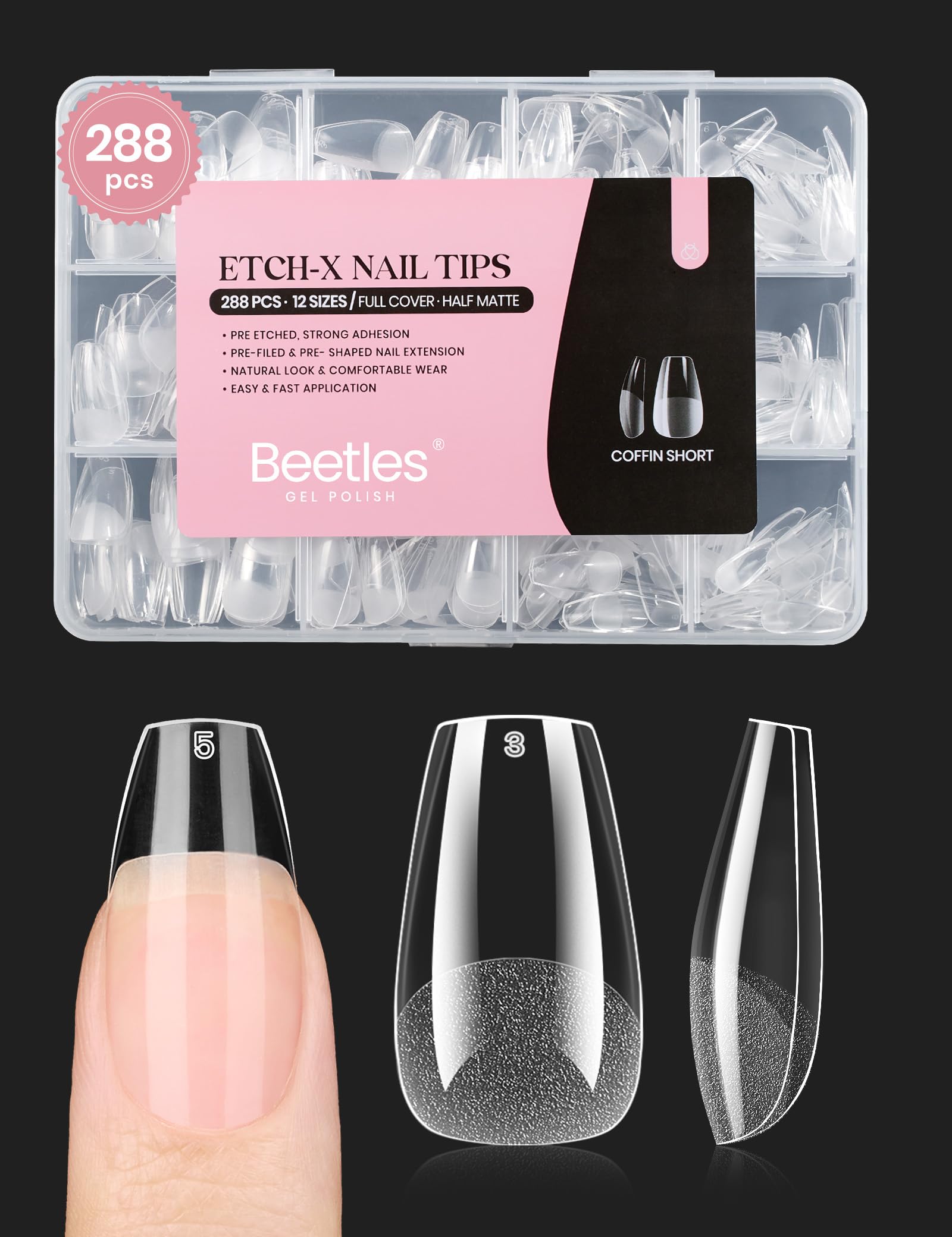 Beetles Gel Nail Tips: set completo para uñas listas para decorar