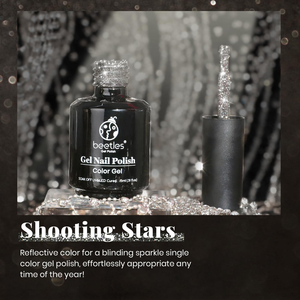 Beetles Gel Negro de 15 ml, etiqueta visible para uso práctico.