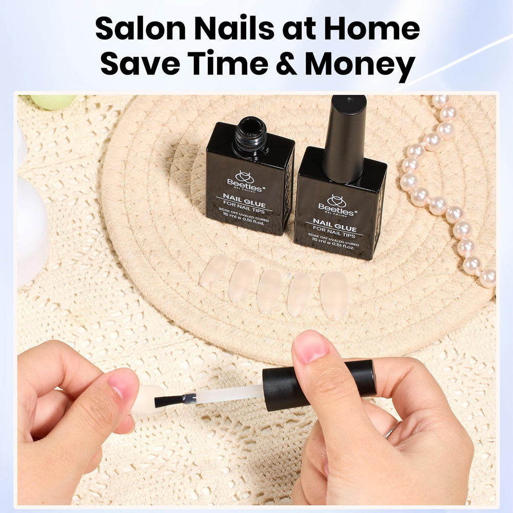 Beetles Gel Polish cola de uñas: adhesión versátil para base, tip y decoraciones