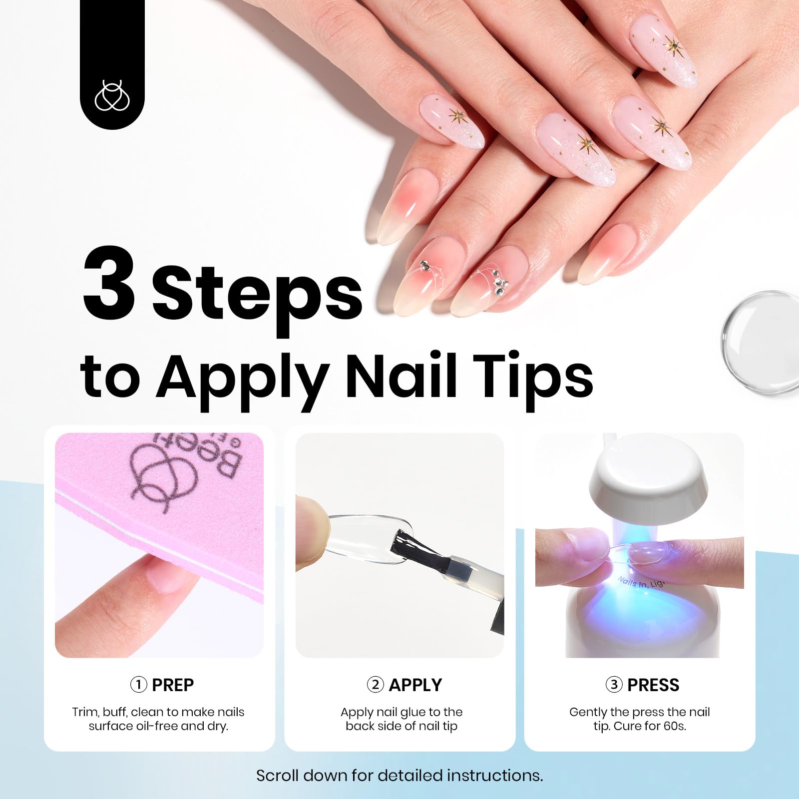 Beetles Gel Polish 9 en 1: gel para formación del ápice y soporte natural