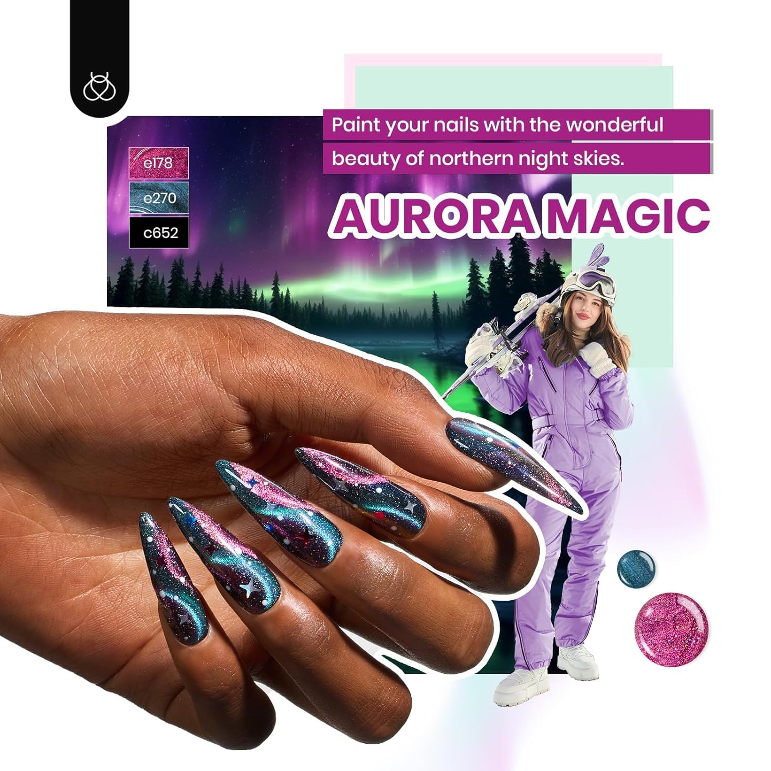 Beetles Gel Polish Kit con accesorios incluidos para diseños personalizados.