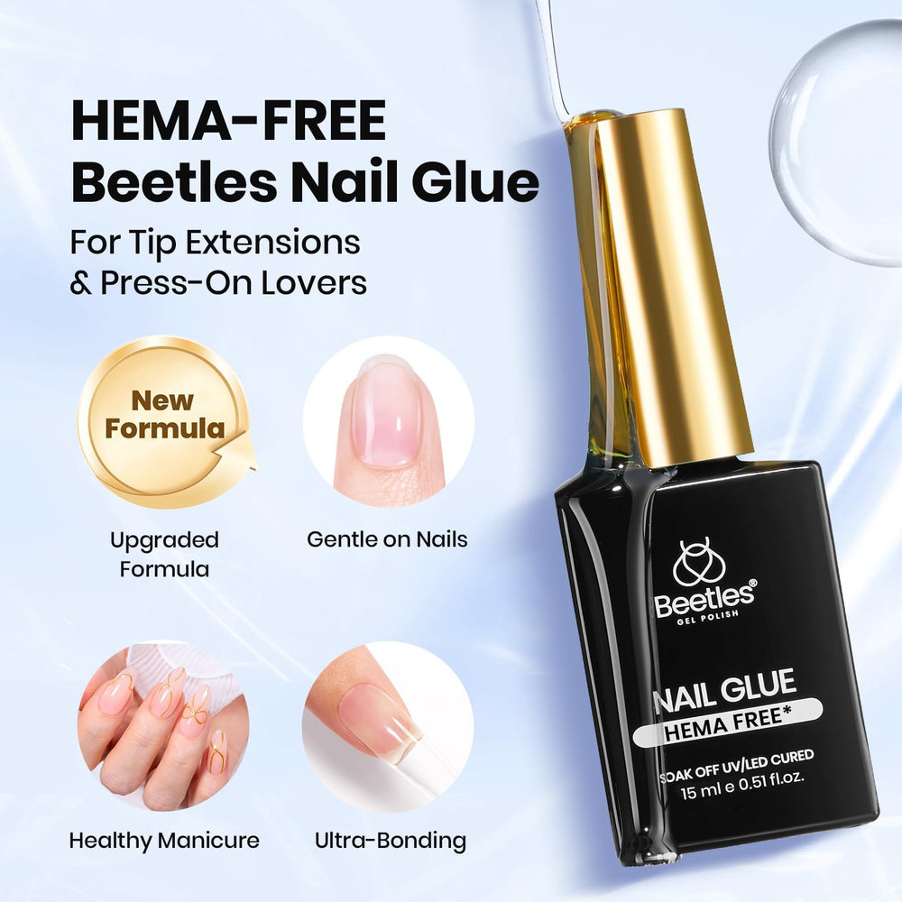 Beetles Gel Polish: adhesión de larga duración para extensiones y tips.