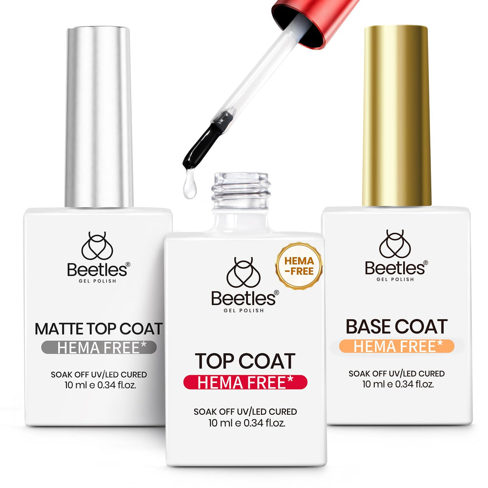 Beetles Gel Polish Base Coat frente: mejora la adherencia para uñas duraderas