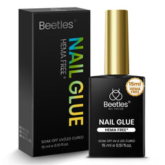 Beetles Gel Polish: bote de pegamento para uñas sintéticas, fijación duradera.