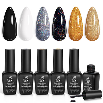 Beetles Gel Polish: conjunto de 6 colores para manicura glam en casa.
