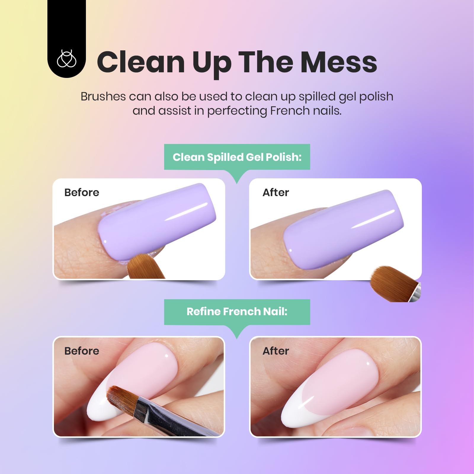 Beetles Gel Polish: brocha francesa, delineado nítido