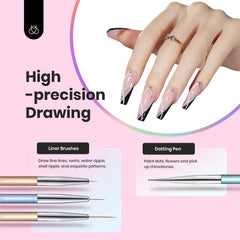 Beetles Gel Polish: brocha liner largo, trazos precisos