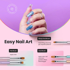 Beetles Gel Polish: brocha plana para uñas, acabado suave
