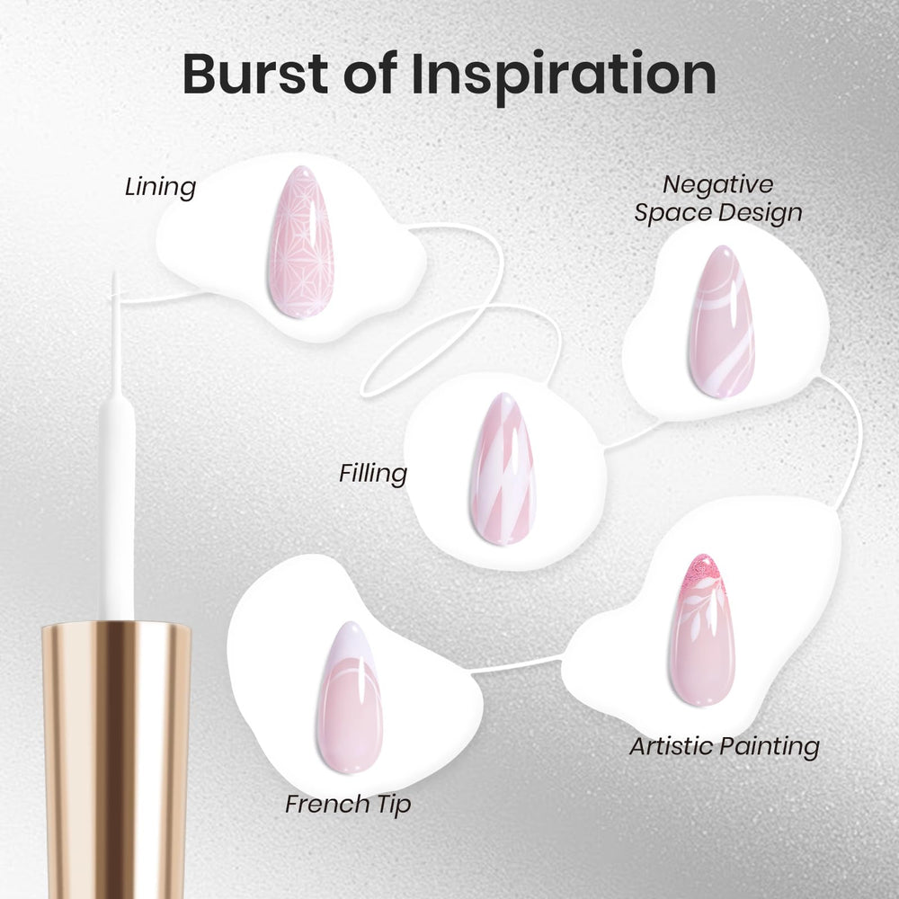 Beetles Gel Polish Brocha Ultra Fina: mayor precisión al dibujar líneas.