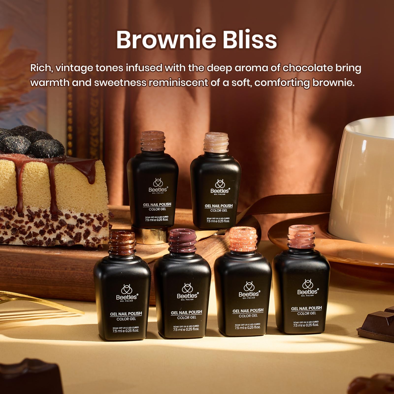 Beetles Gel Polish Brownie Bliss: embalaje listo para regalo y almacenamiento