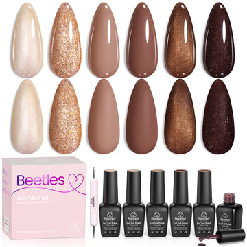 Beetles Gel Polish Brownie Bliss: caja del set, lista para regalo