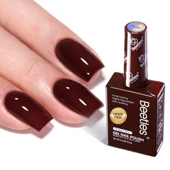 Beetles Gel Polish burgundy-rojo en botella, color coincide y fácil de identificar.