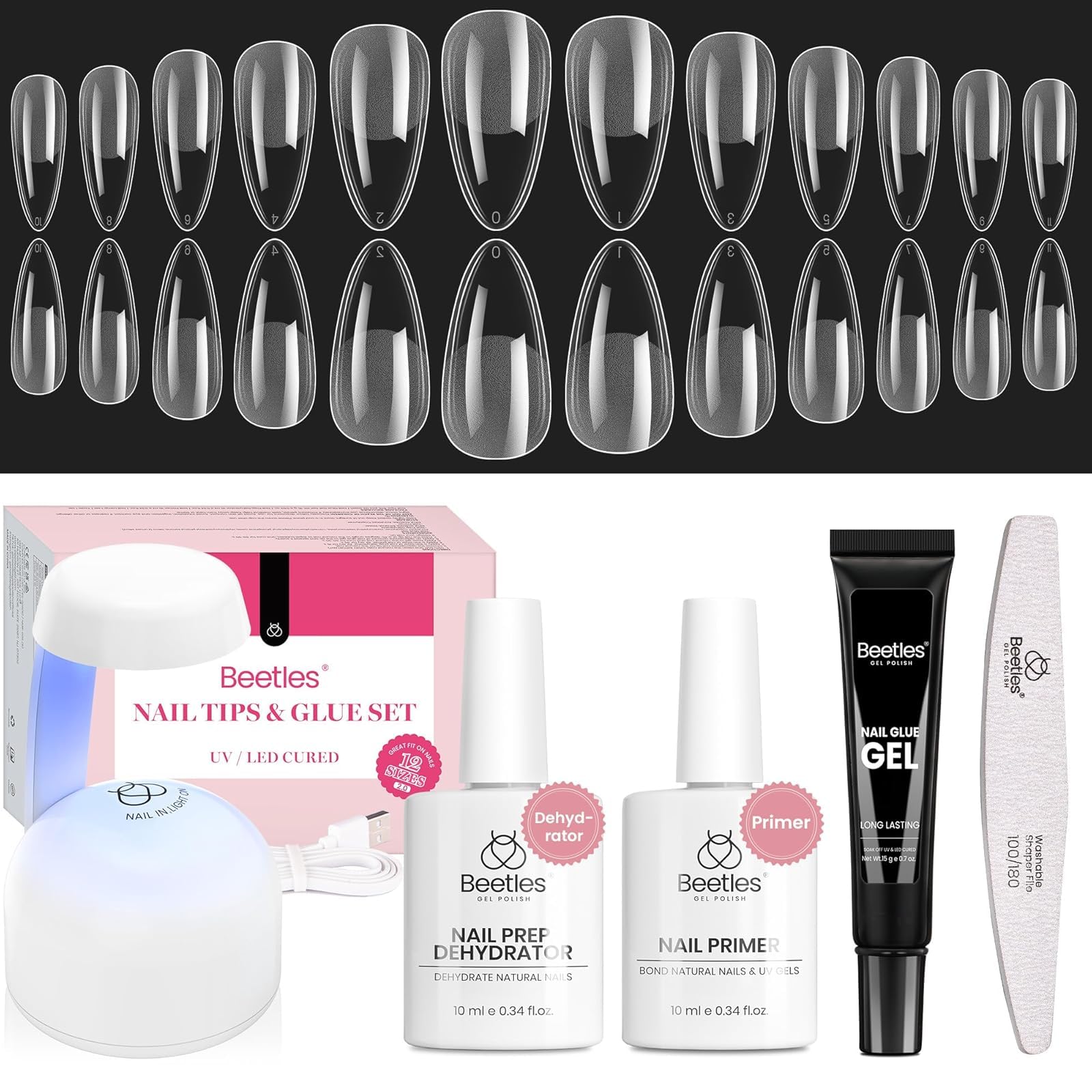 Beetles gel de uñas: conjunto primer 10ml para adherencia duradera