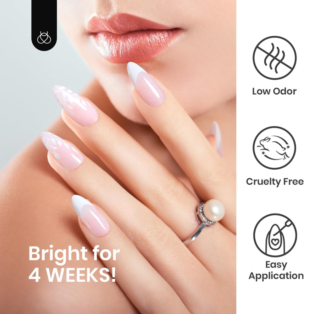 Beetles Gel Polish Cuello Estrecho: reduce goteo para mayor control.