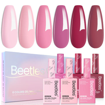 Beetles gel polish curado con luz LED, color estable.