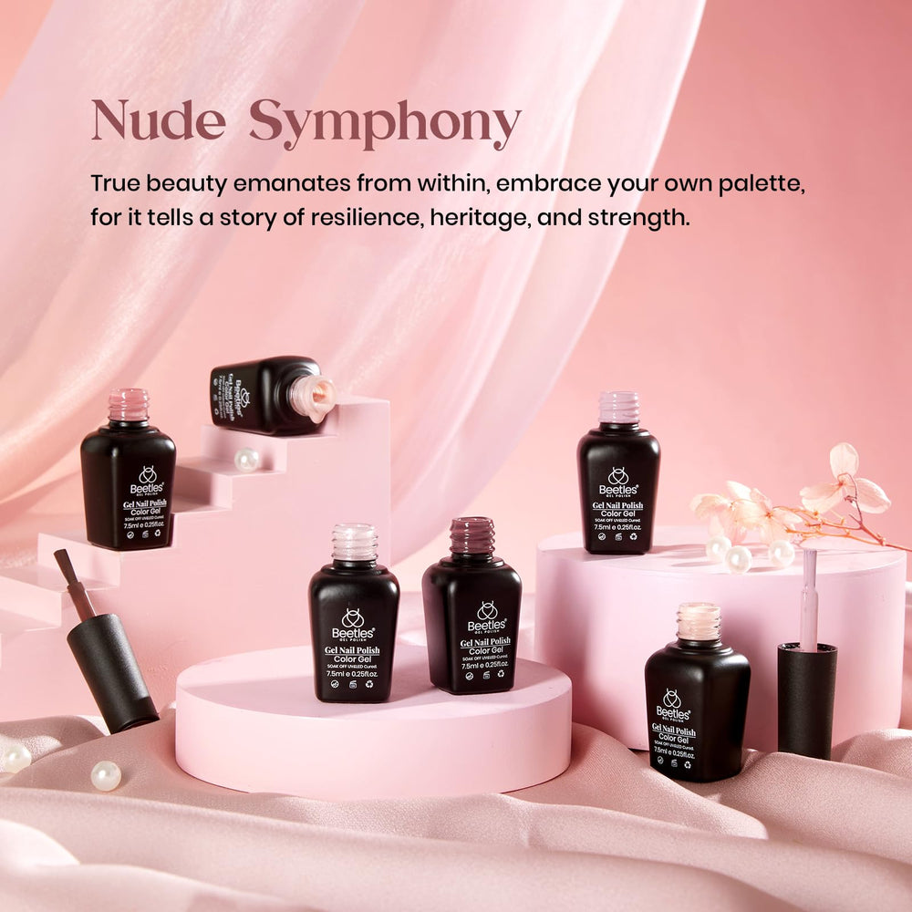 Beetles Gel Polish Brillos Rosado Coral: destellos sutiles para estilos festivos.