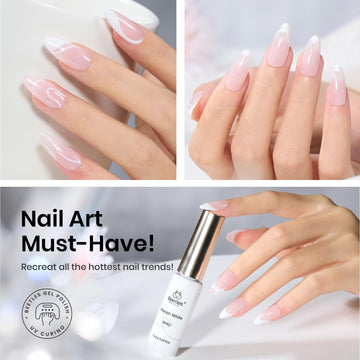 Beetles Gel Polish Dibujo Floral: líneas finas para decoración de uñas.