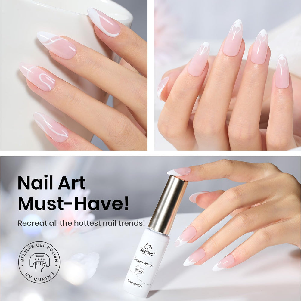 Beetles Gel Polish Dibujo Floral: líneas finas para decoración de uñas.
