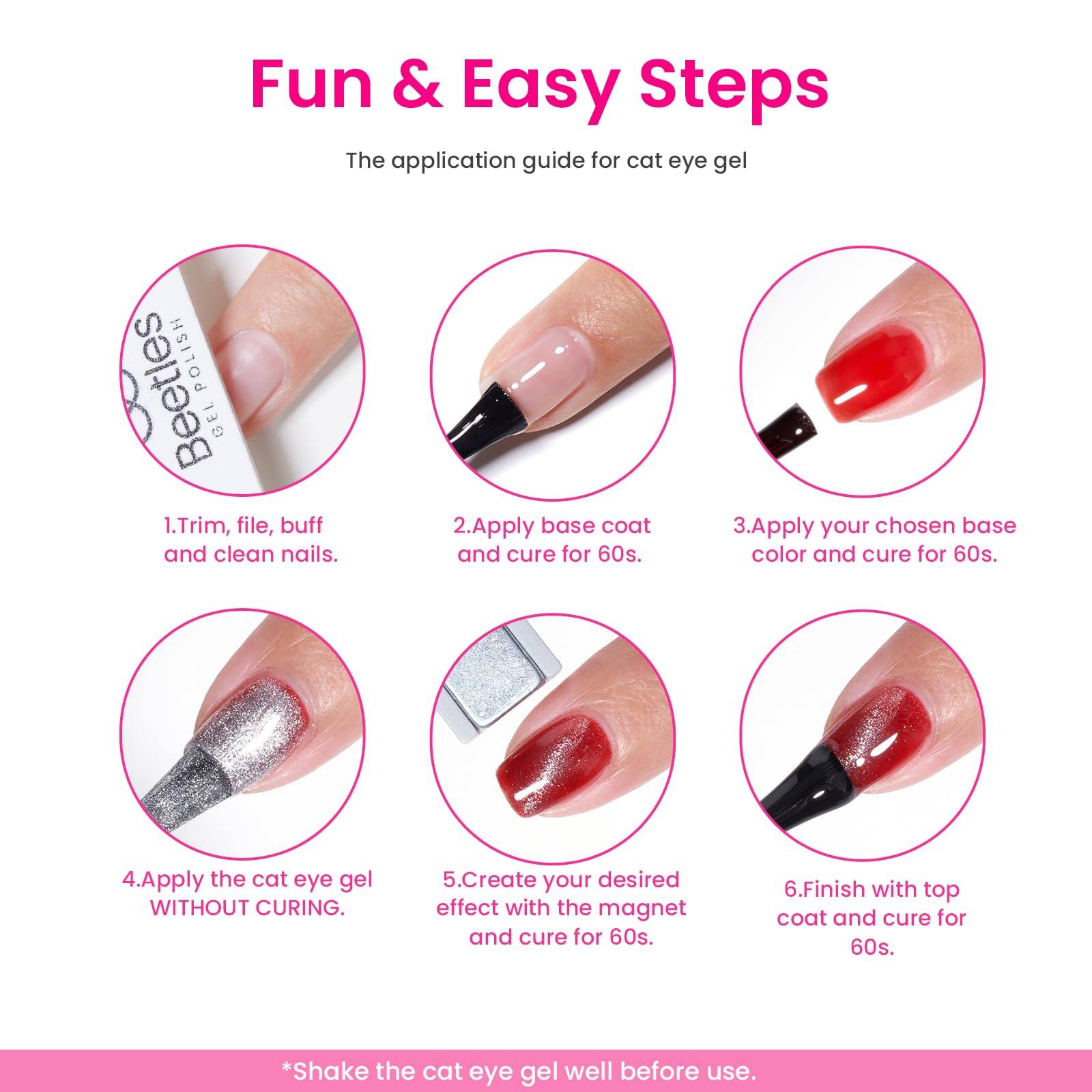 Beetles Gel Polish guide d’application etapes, pour des résultats nets.