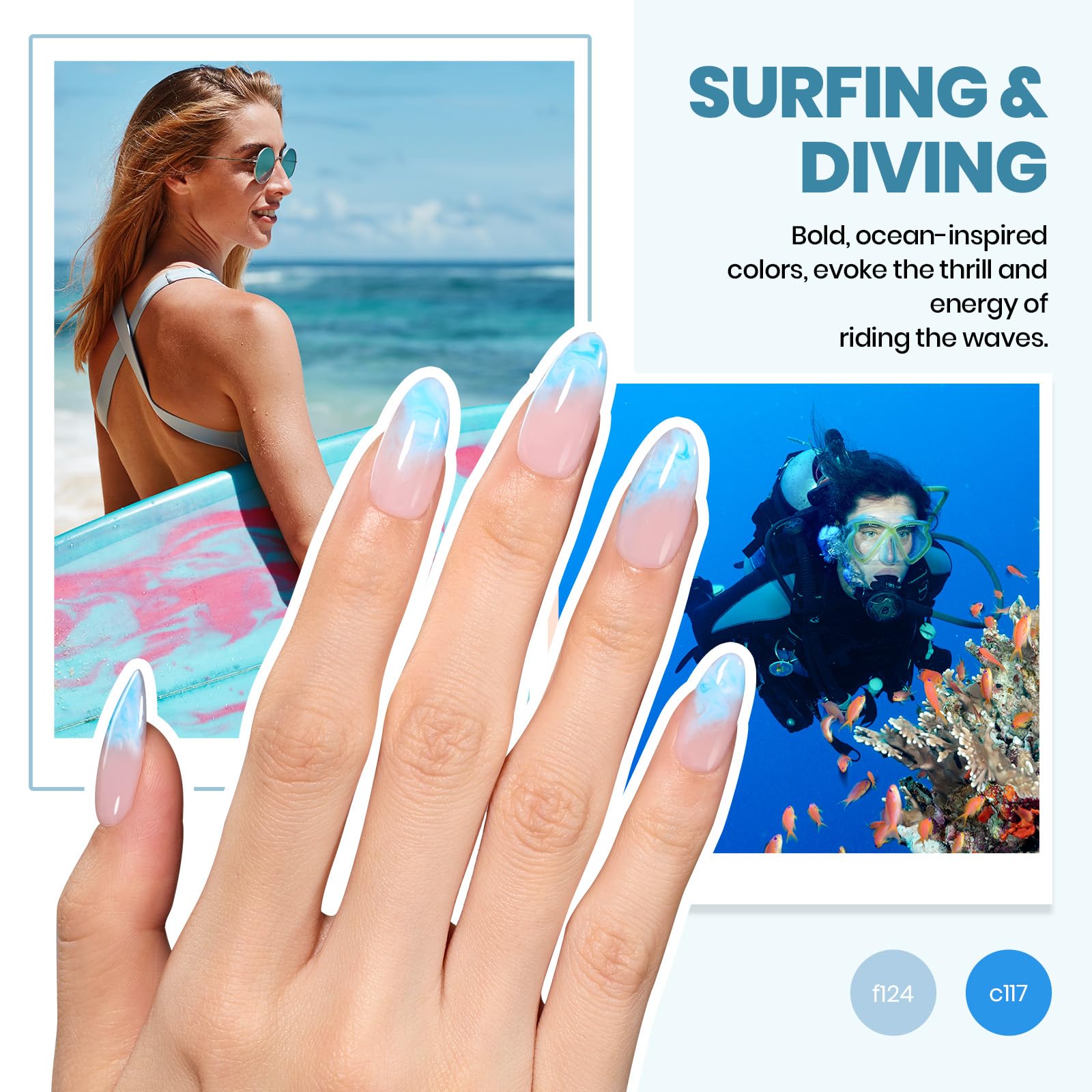 Beetles Gel Polish Kit con capa base y capa superior para acabado liso